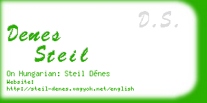 denes steil business card